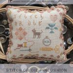Stitch or Die Pincushion - Heartstring Sampler