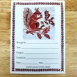 Red Squirrel Project Label, Sassy Jacks Stitchery