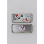 Love To Stitch Needle Tin / Needle Minder - Zappy Dots