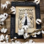 Fraktur Lady in White - Primitive Hare