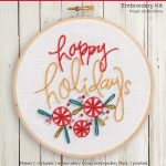 Leisure Arts Embroidery Kit 6" - Happy Holidays