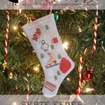 Skate Fever Stocking Ornament - Heartstring Samplery