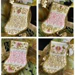 English Country Garden Christmas Stocking Ornaments - Jean Farish