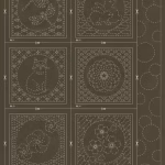 Sashiko Coaster Pattern 2 Slate