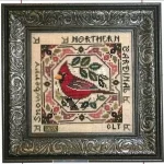Birdie and Berries - Northern Cardinal - Tellin Emblem
