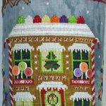Gingerbread Cottage Drum Chart and Finishing Kit - Praiseworthy Stitches