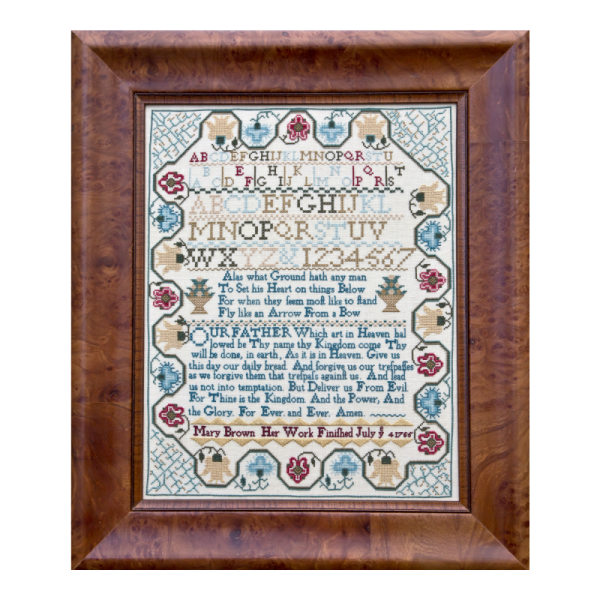 Mary Brown 1765 – Hands Across the Sea Samplers