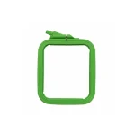 Nurge No. 1 - 3.75" x 4.3" Green Square Plastic Embroidery Hoop