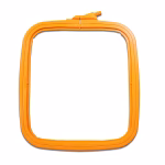 Nurge  No. 2 - 5.7" x 6.5" Orange Square Plastic Embroidery Hoop